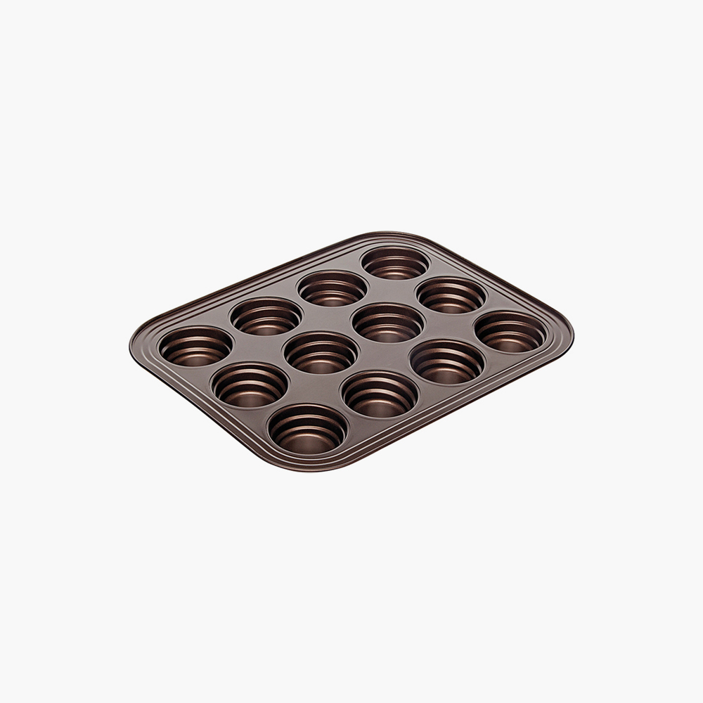 Stahlbackform 12 Muffins, antihaftbeschichtet, 38x30x4 cm Liba